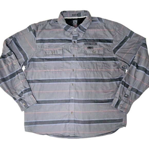 Wrangler Shirt Mens 2XL Regular Fit ATG All Terrain Gear‎ Button Front Blue - Picture 3 of 7
